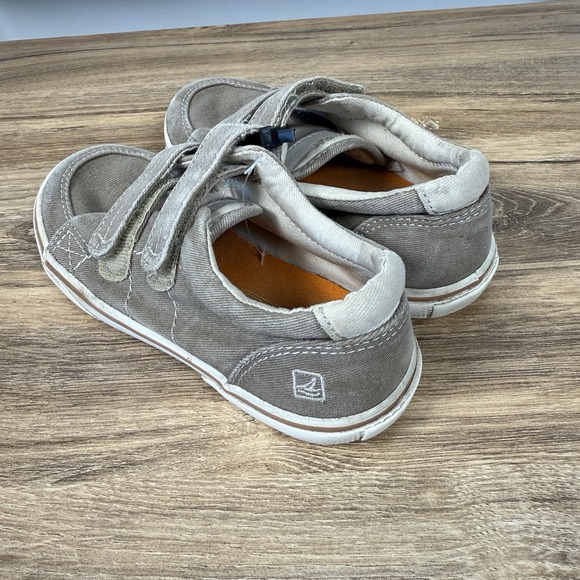 Sperry Youth Slide On Khaki Double Strap Adjustable Strap Shoe Size 10.5 - Picture 6 of 7